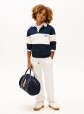 Alb Pantaloni Jogger Regular Din Fleece Periat  Copii unisex