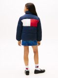 Blue Geaca Puffer Cu Logo Steag Pe Spate  Copii unisex