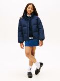 Blue Geaca Puffer Cu Logo Steag Pe Spate  Copii unisex
