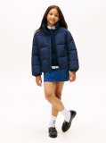Blue Geaca Puffer Cu Logo Steag Pe Spate  Copii unisex
