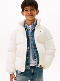 Bej Geaca Puffer Cu Logo Steag Pe Spate  Copii unisex