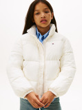 Bej Geaca Puffer Cu Logo Steag Pe Spate  Copii unisex
