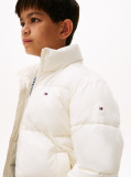 Bej Geaca Puffer Cu Logo Steag Pe Spate  Copii unisex