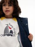 Blue Flag Embroidery Hooded Jacket  Kids Unisex