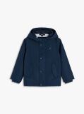 Blue Flag Embroidery Hooded Jacket  Kids Unisex