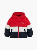 Multi Colour-Blocked Ripstop Hooded Puffer Jacket  Kids Unisex