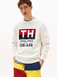 Bej Pulover Hilfiger Sailing Rib-Knit Intarsia Logo  Unisex