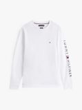 Alb Tricou Cu Maneca Lunga Slim Fit  Barbati