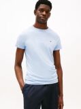 Blue Tricou Slim Fit Cu Steag Brodat  Barbati