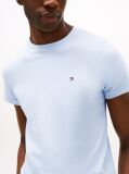 Blue Tricou Slim Fit Cu Steag Brodat  Barbati
