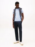 Blue Tricou Slim Fit Cu Steag Brodat  Barbati