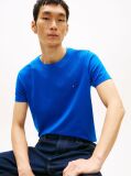 Blue Tricou Slim Fit Cu Steag Brodat  Barbati