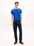 Blue Tricou Slim Fit Cu Steag Brodat  Barbati