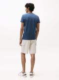 Blue Flag Embroidery Slim Fit T-Shirt  Men