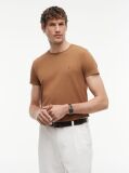 Brown Flag Embroidery Slim Fit T-Shirt  Men
