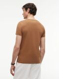 Brown Flag Embroidery Slim Fit T-Shirt  Men