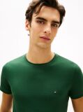 Verde Tricou Slim Fit Cu Steag Brodat  Barbati