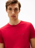 Rosu Tricou Slim Fit Cu Steag Brodat  Barbati
