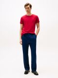 Rosu Tricou Slim Fit Cu Steag Brodat  Barbati