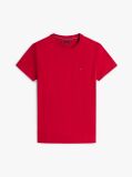 Rosu Tricou Slim Fit Cu Steag Brodat  Barbati