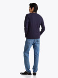 Blue Long Sleeve Extra Slim Fit T-Shirt  Men