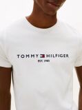 Alb Tricou Tommy Hilfiger Cu Logo  Barbati