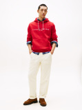 Red Tommy Logo Hoody  Men