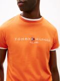 Portocaliu Tricou Slim Fit Cu Logo  Barbati