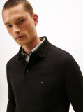 Negru Tricou Polo Cu Maneca Lunga 1985 Collection Slim Fit  Barbati