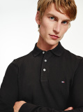 Negru Tricou Polo Cu Maneca Lunga 1985 Collection Slim Fit  Barbati