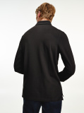 Negru Tricou Polo Cu Maneca Lunga 1985 Collection Slim Fit  Barbati