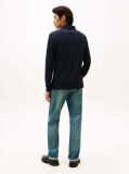 Blue Tricou Polo Cu Maneca Lunga 1985 Collection Slim Fit  Barbati