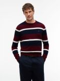 Rosu Jumper Din Bumbac Si Casmir Crew Neck  Barbati