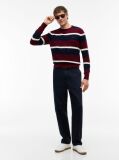 Rosu Jumper Din Bumbac Si Casmir Crew Neck  Barbati