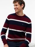Rosu Jumper Din Bumbac Si Casmir Crew Neck  Barbati