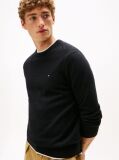 Black Cotton Cashmere Crew Neck Jumper  Men