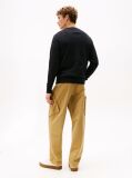 Black Cotton Cashmere Crew Neck Jumper  Men