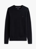 Black Cotton Cashmere Crew Neck Jumper  Men