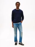 Blue Cotton Cashmere Crew Neck Jumper  Men
