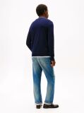 Blue Cotton Cashmere Crew Neck Jumper  Men