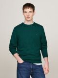 Green Cotton Cashmere Crew Neck Jumper  Men
