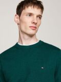 Green Cotton Cashmere Crew Neck Jumper  Men