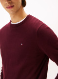 Red Cotton Cashmere Crew Neck Jumper  Men