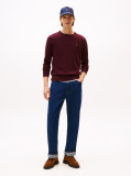 Red Cotton Cashmere Crew Neck Jumper  Men