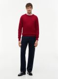 Rosu Jumper Din Bumbac Si Casmir Crew Neck  Barbati