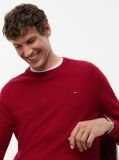 Rosu Jumper Din Bumbac Si Casmir Crew Neck  Barbati