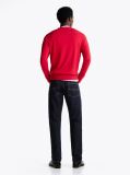 Rosu Jumper Din Bumbac Si Casmir Crew Neck  Barbati
