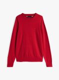 Rosu Jumper Din Bumbac Si Casmir Crew Neck  Barbati