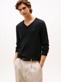 Black V-Neck Regular Fit Jumper  Men