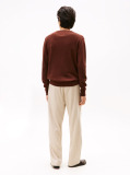 Brown V-Neck Regular Fit Jumper  Men